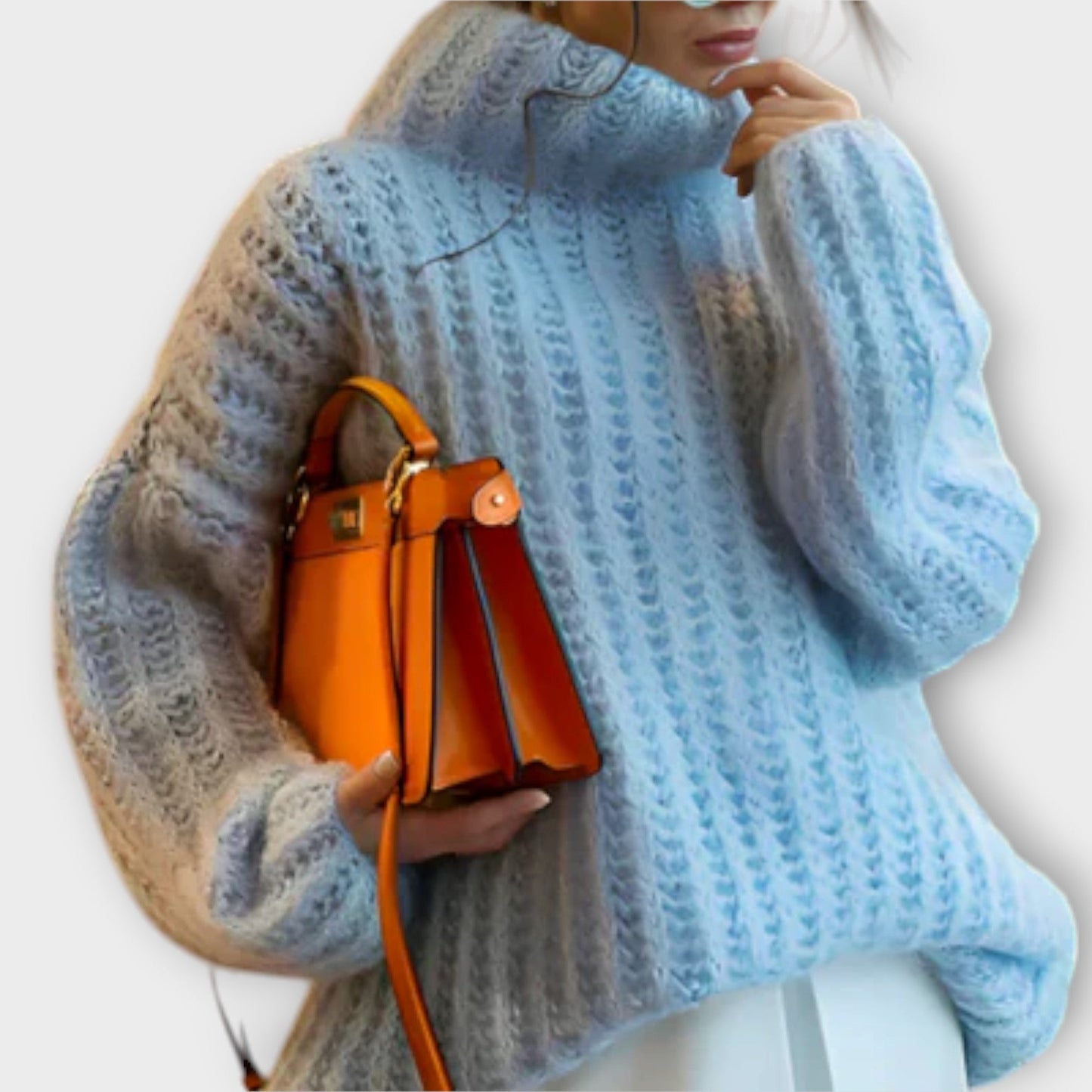 Paulina - Suéter femenino suave con capucha y manga larga