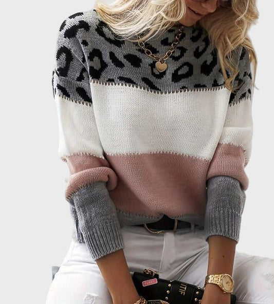 Suéter de punto cómodo con cuello alto