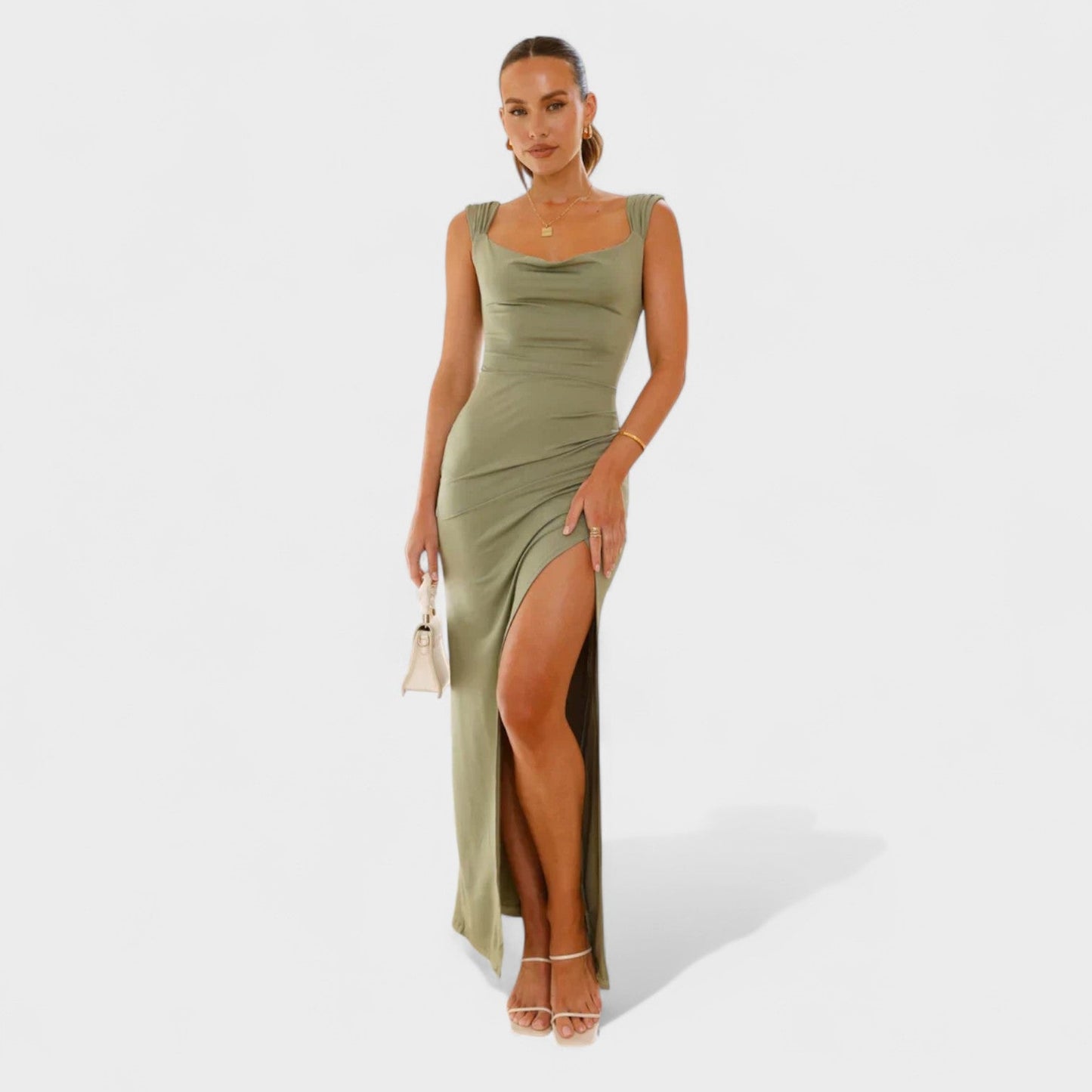 Sarella - Vestido largo con espalda abierta y lazo
