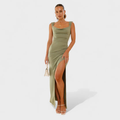 Sarella - Vestido largo con espalda abierta y lazo