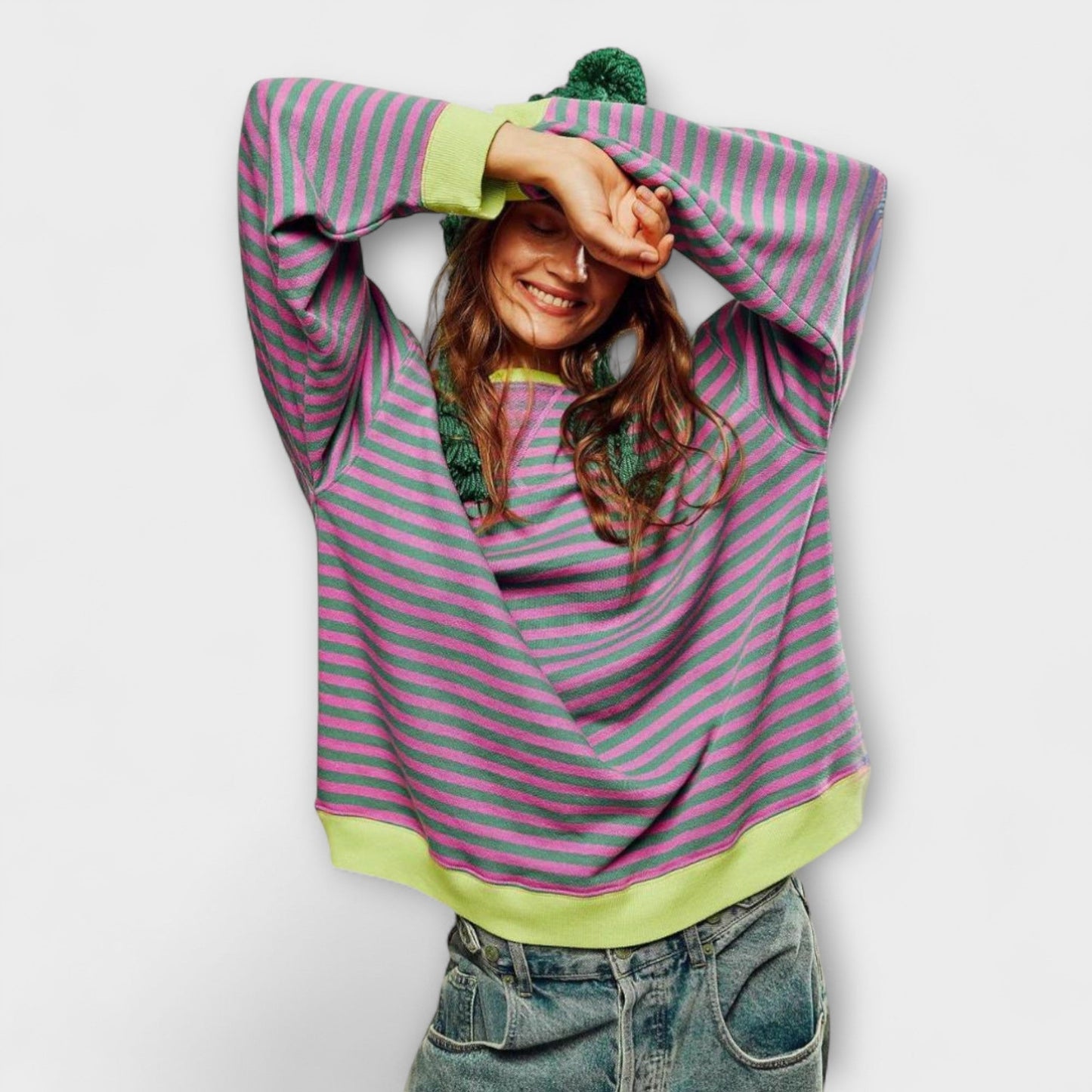 Mary - Suéter Oversize a Rayas