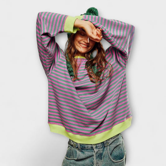 Mary - Suéter Oversize a Rayas
