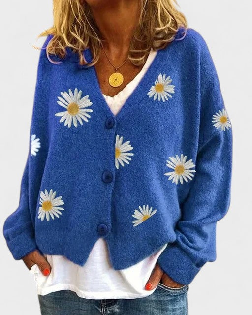 Teresa | Cárdigan con bordado floral