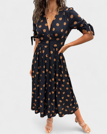 Monica | Vestido Elegante de Lunares