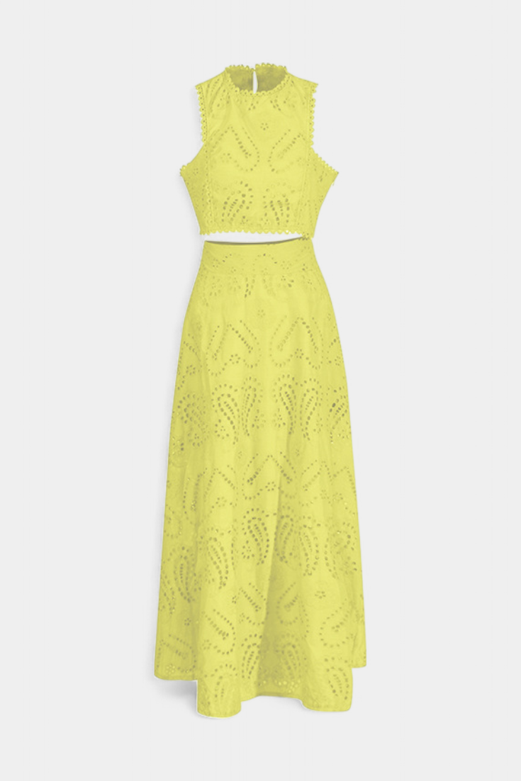 Danitza | Conjunto Romántico de Encaje Floral Calado