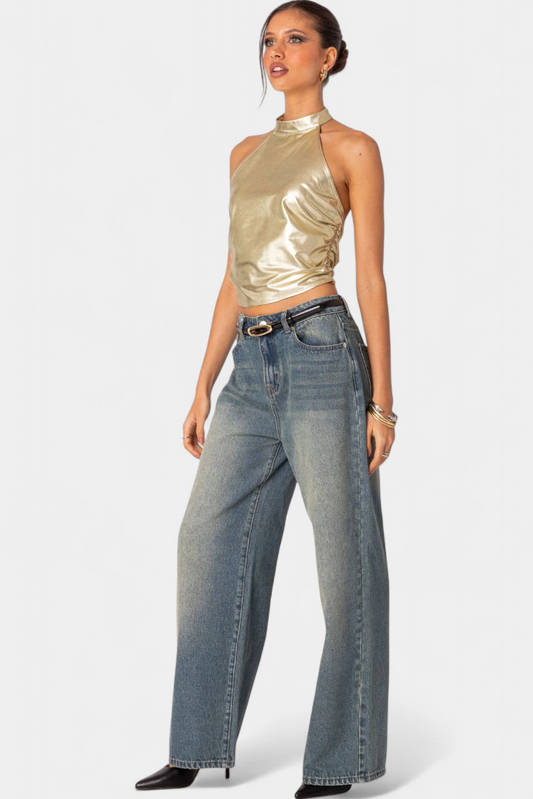 Anna | Top Halter Metálico Karter