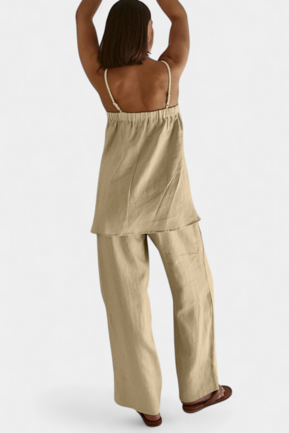 Lía | Conjunto de Verano con Top Suelto y Pantalón Fluido