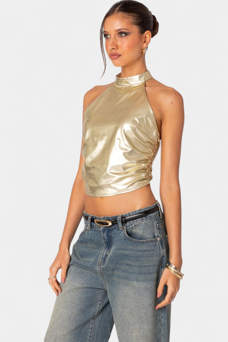 Anna | Top Halter Metálico Karter