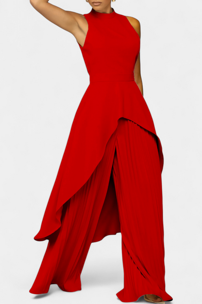 Chrysoula | Conjunto Asimétrico con Pantalón Plisado