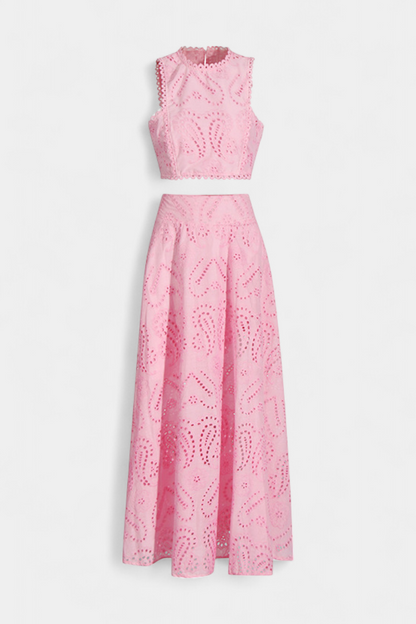 Danitza | Conjunto Romántico de Encaje Floral Calado