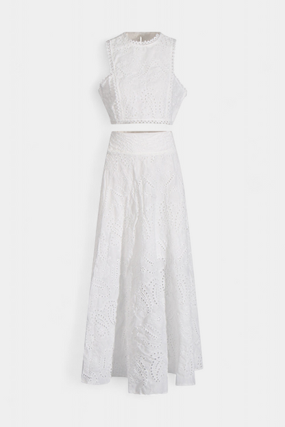 Danitza | Conjunto Romántico de Encaje Floral Calado