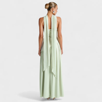 Maliyah | Vestido Corte asimétrico Verde menta