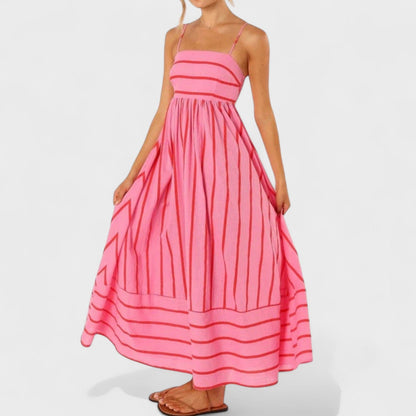 Isabel - Vestido largo a rayas