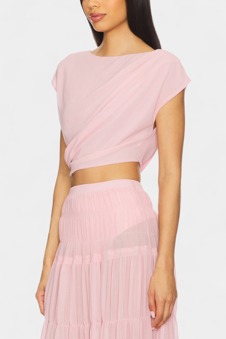 Nalia | Falda de Chifón con Cintura Elástica y Capas