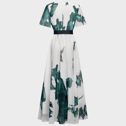 Nayla | Vestido largo con estampado acuarela