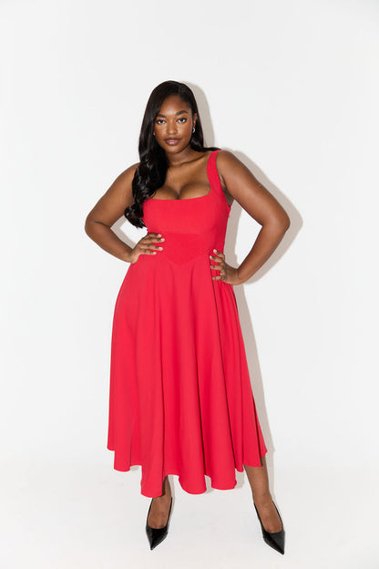 Amélia | Vestido Midi Atemporal y Fluido