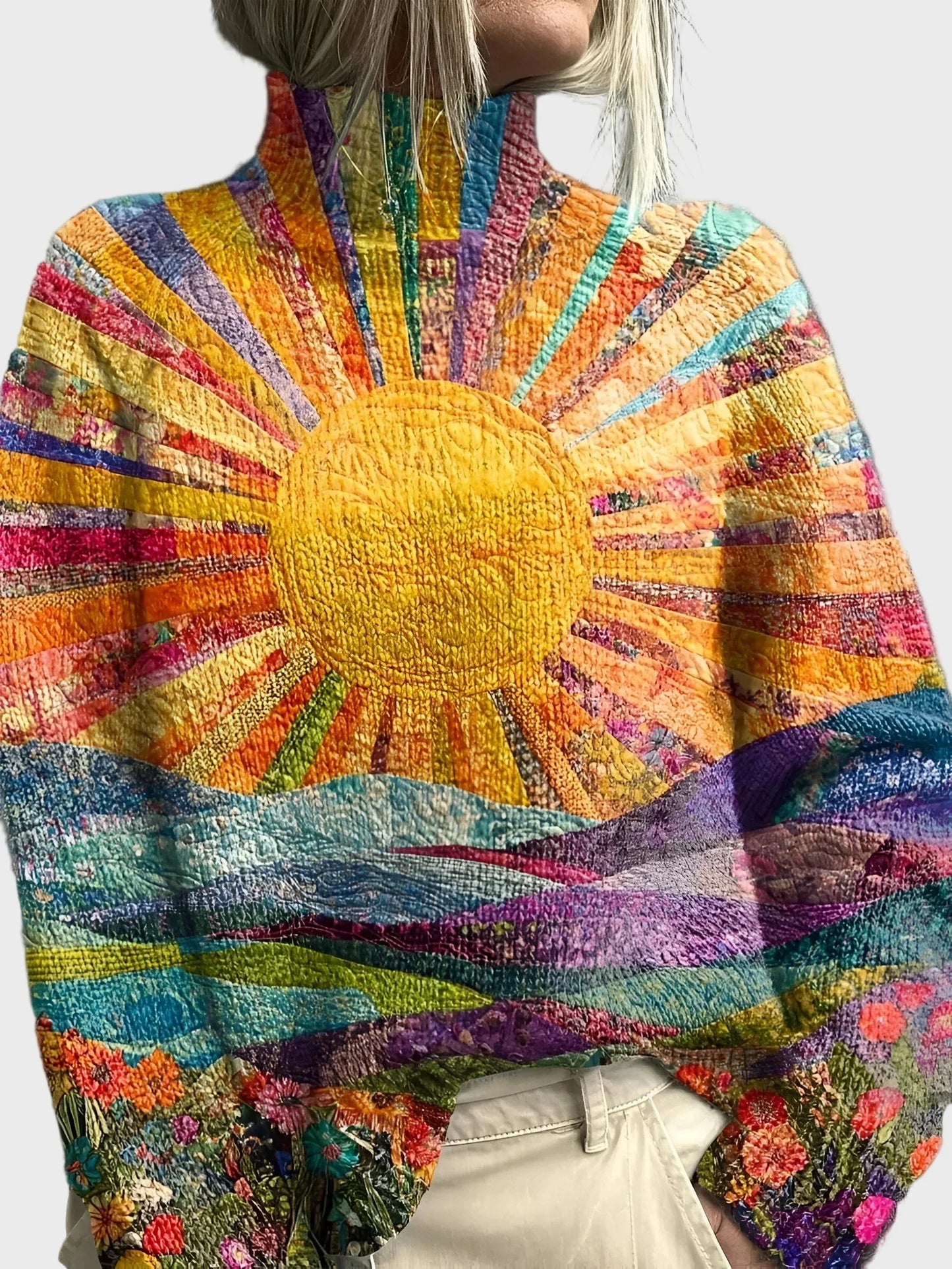 Cuello alto trenzado con diseño único