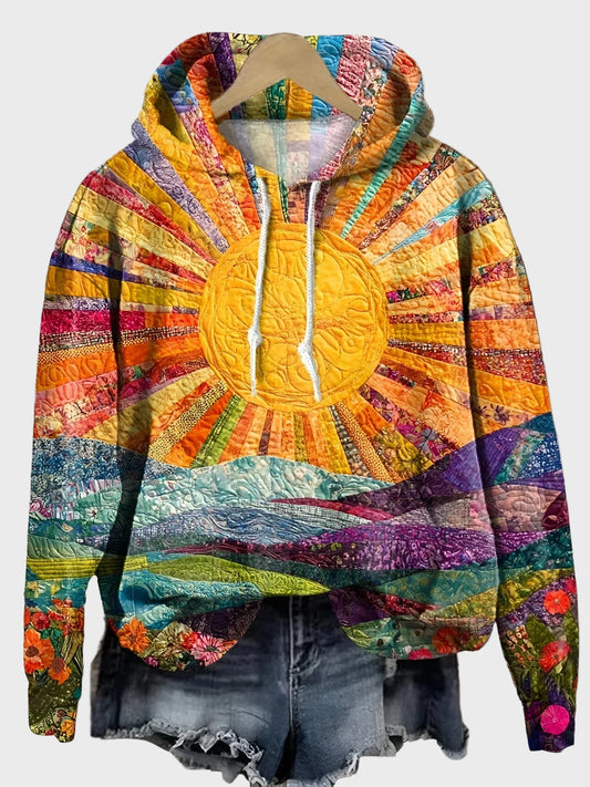 Sudadera con Diseño de Rayo de Sol