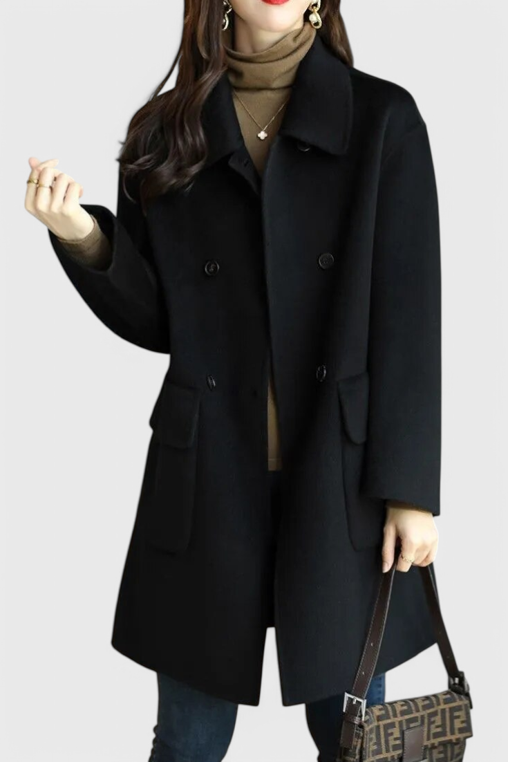 Camille | Abrigo de Lana Clásico de Doble Botonadura