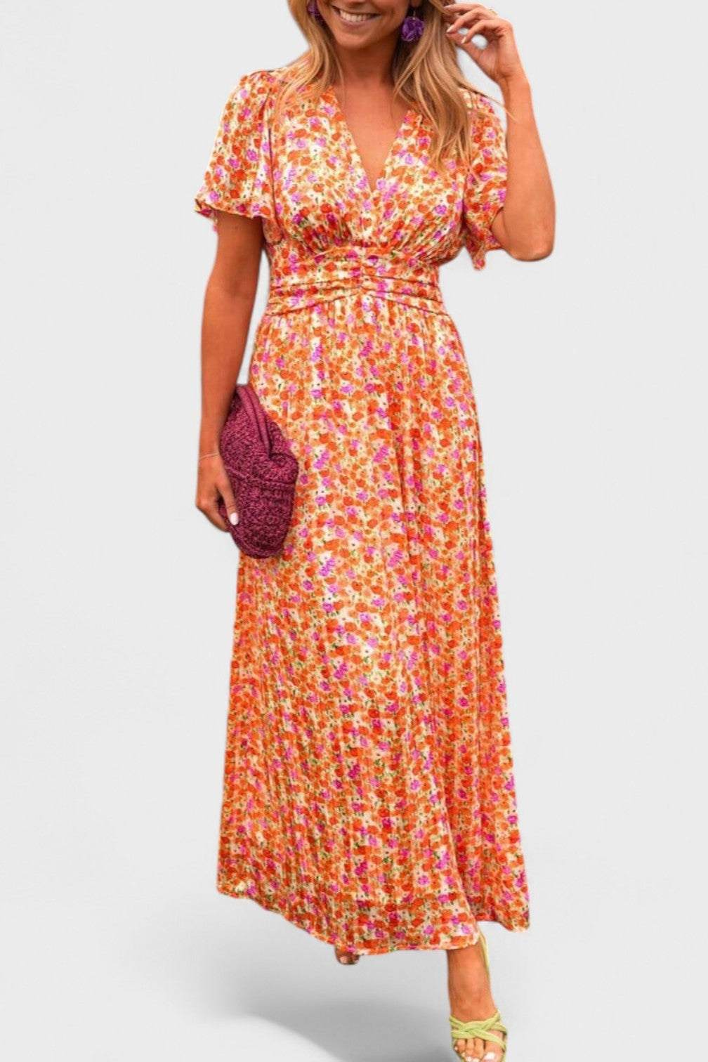 Sandra | Vestido maxi elegante con escote en V