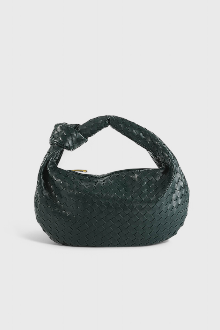 Sage Bolso de Hombro Mediano Tejido