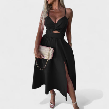 Cielo Divino – Vestido Midi con Abertura Frontal
